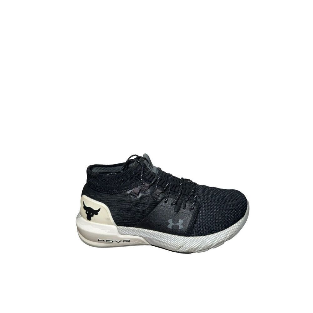 Under Armour Womens Black and White HOVR Mid-Top Training Shoes